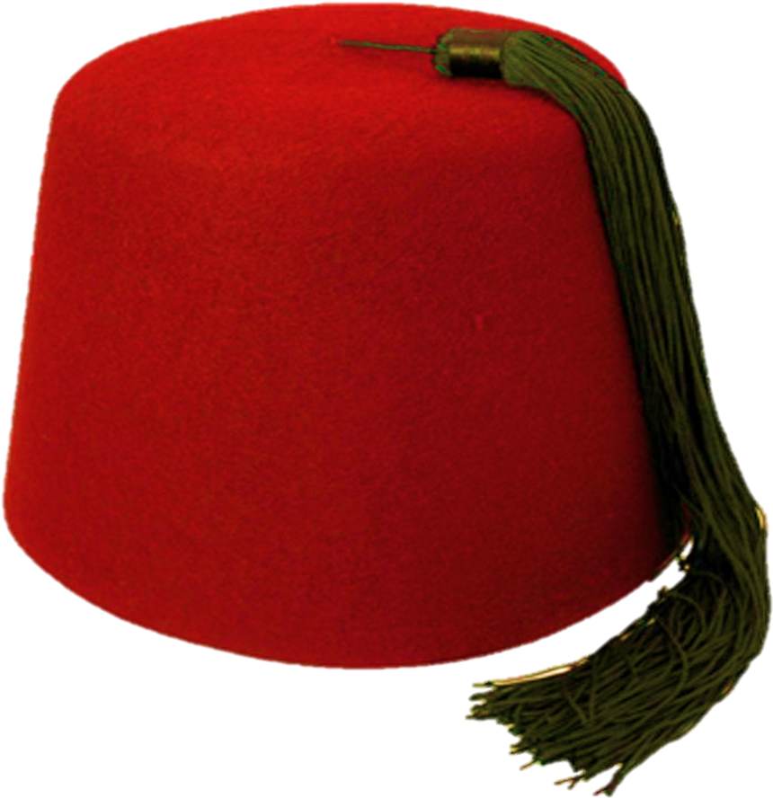 Traditional Red Fez Hat PNG Image