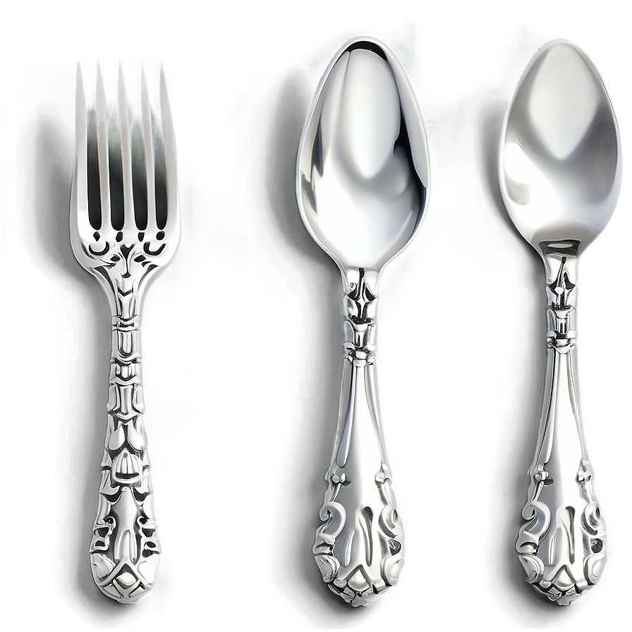 Traditional Spoon And Fork Png 46 PNG Image