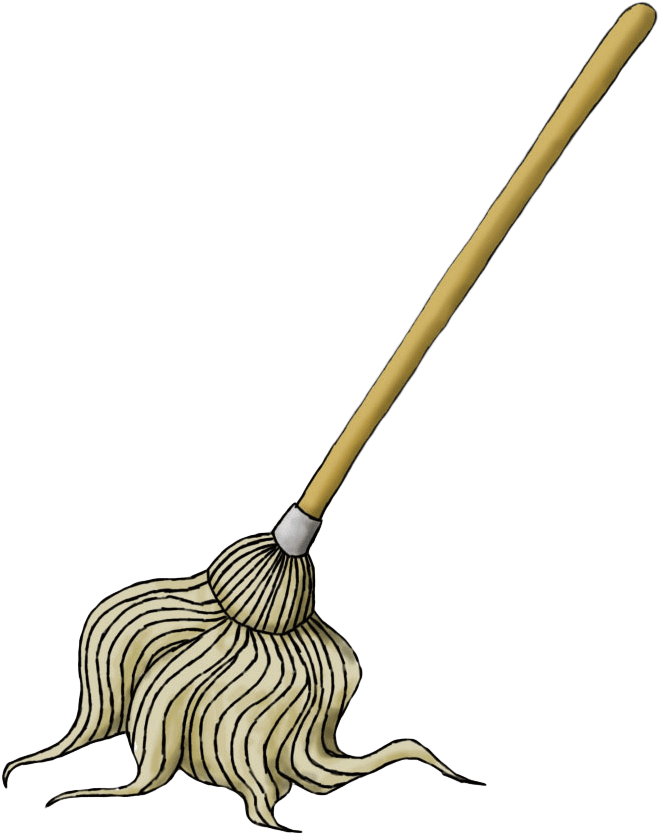 Traditional String Mop Illustration PNG Image