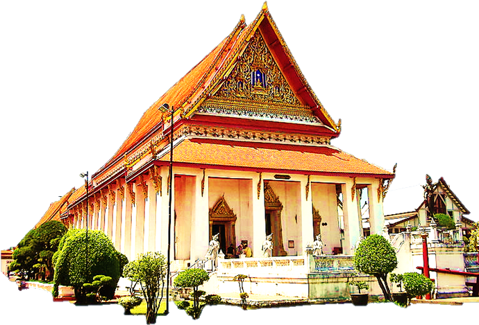 Traditional Thai Temple Architecture PNG Image