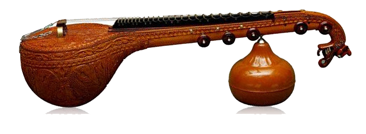 Traditional Veena Instrument PNG Image