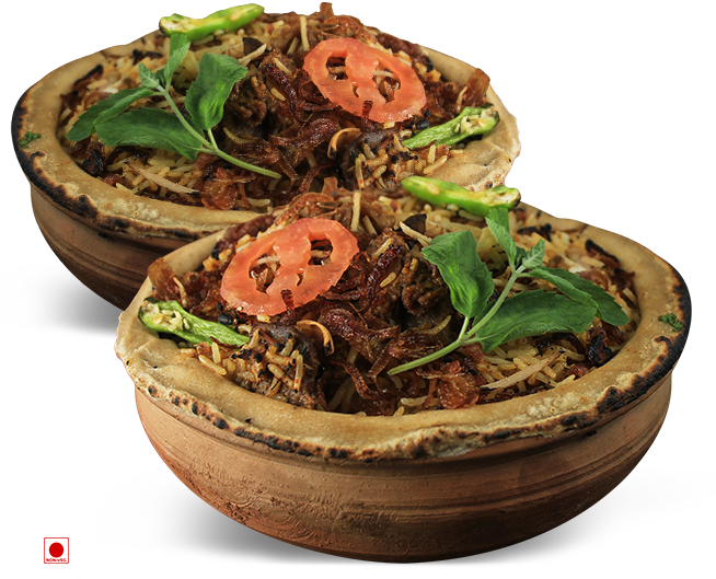 Traditional Veg Biryaniin Clay Pots PNG Image