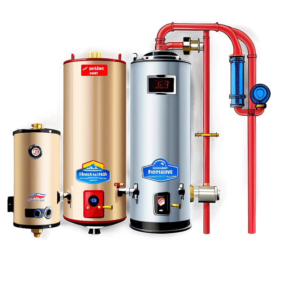 Traditional Vs Tankless Water Heater Png Fix PNG Image