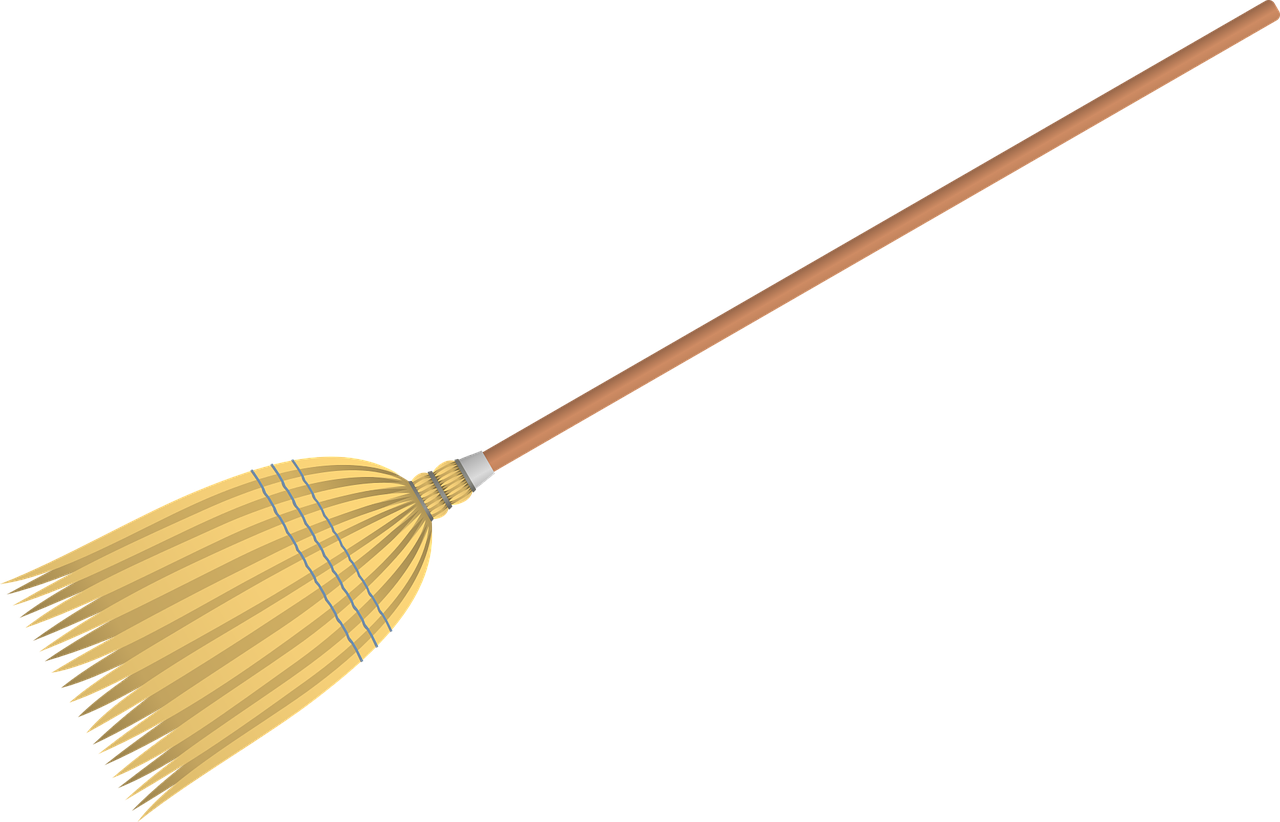 Traditional Wooden Broom Illustration PNG Image