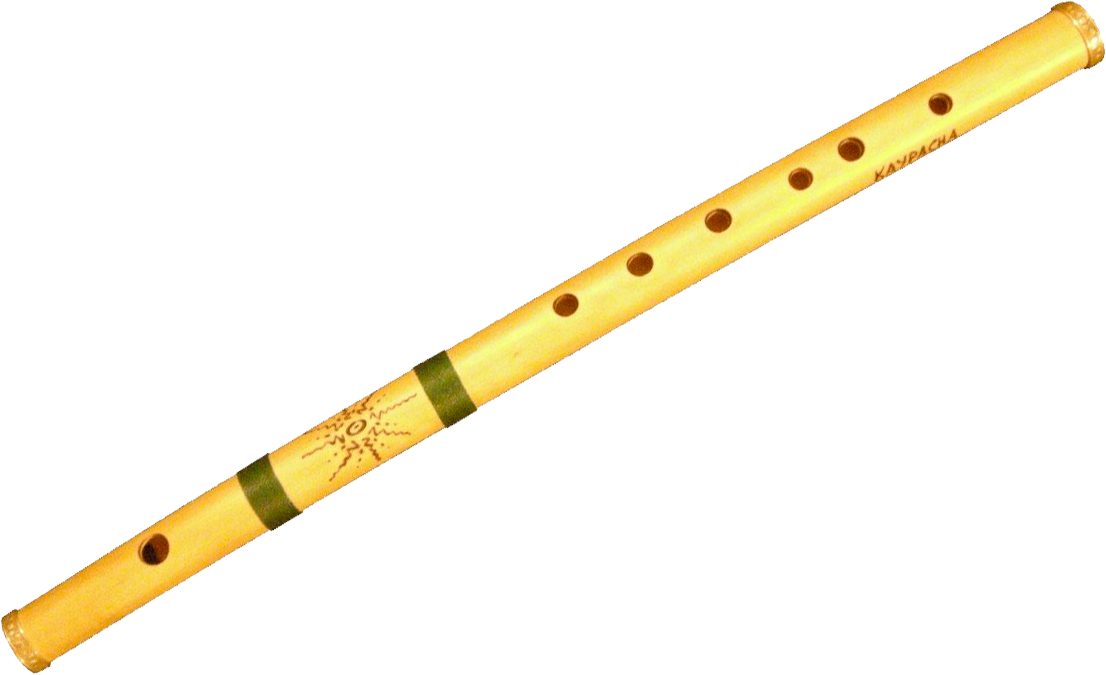 Traditional Wooden Flute PNG Image