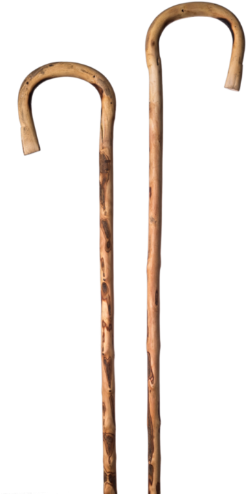 Traditional Wooden Walking Sticks PNG Image