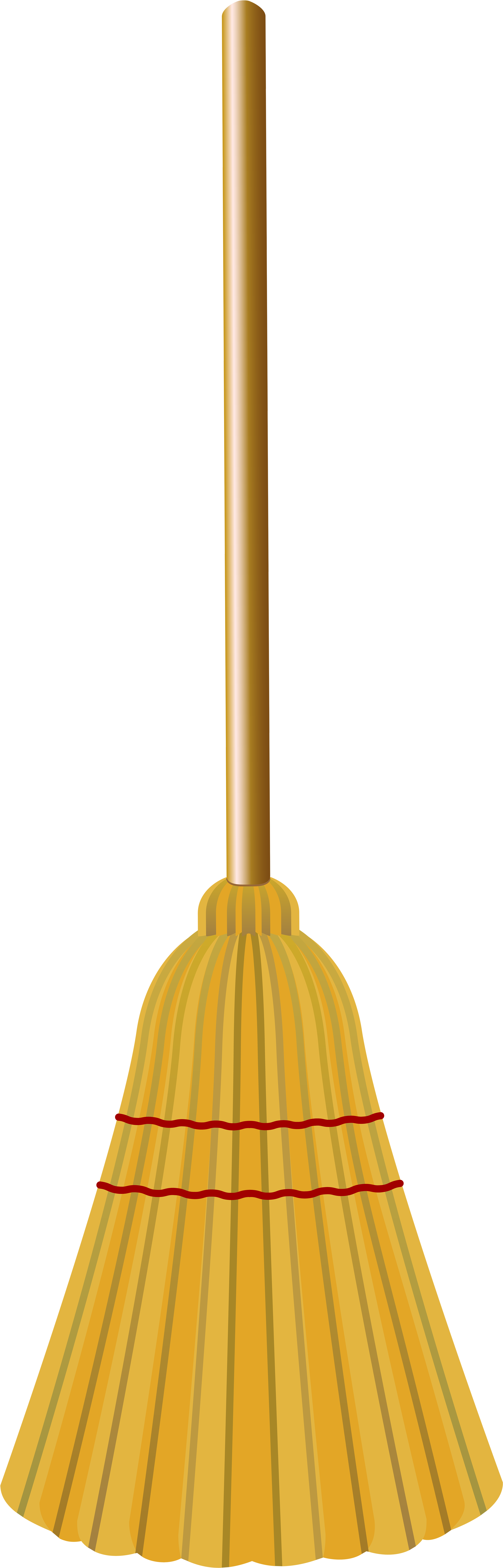 Traditional Yellow Broom Illustration PNG Image