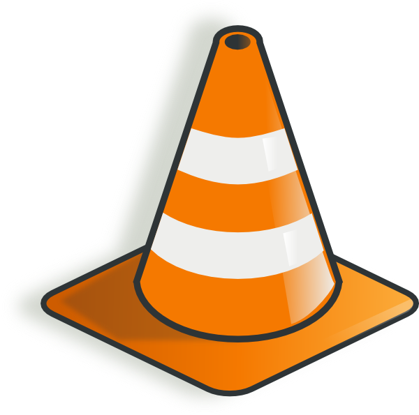 Traffic Cone Vector Illustration PNG Image