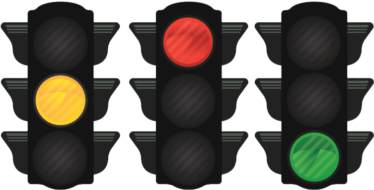 Traffic Light Signals Illustration PNG Image