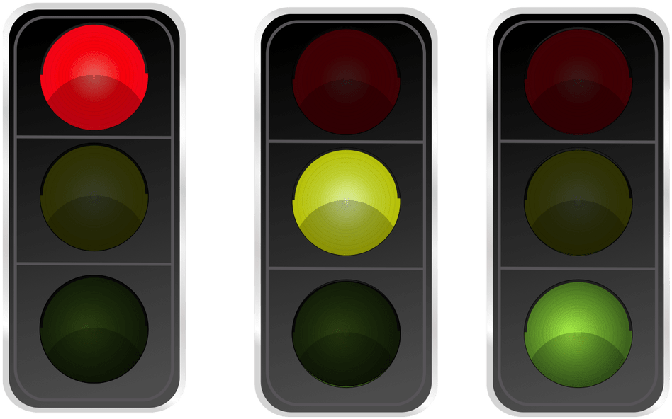 Traffic Light Stages Illustration PNG Image