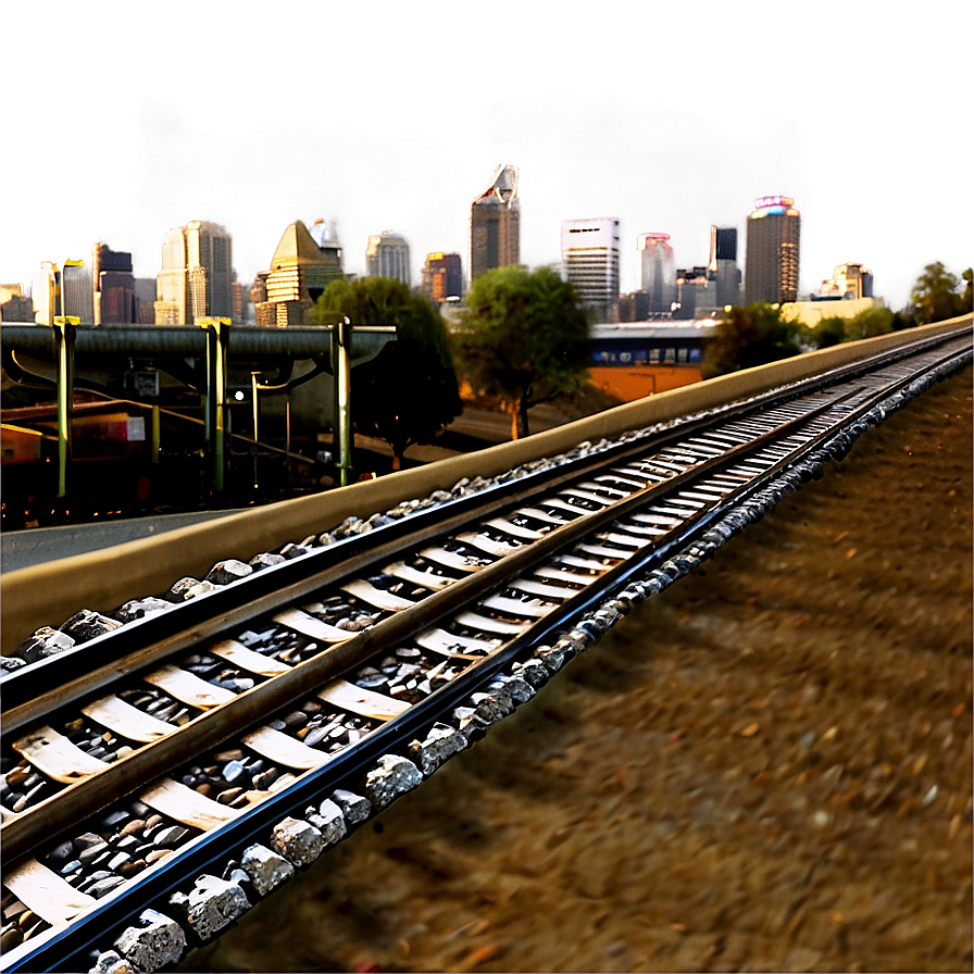 Train Track Through City Png Kmh15 PNG Image