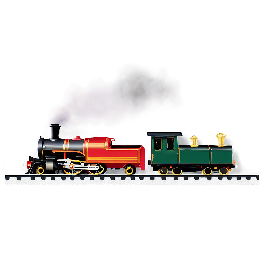 Train Track With Steam Train Png Wjd51 PNG Image