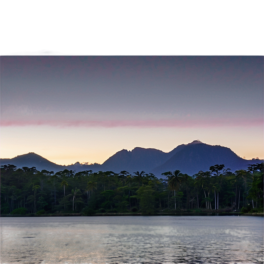 Tranquil Dawn On The Lake Png Yej PNG Image