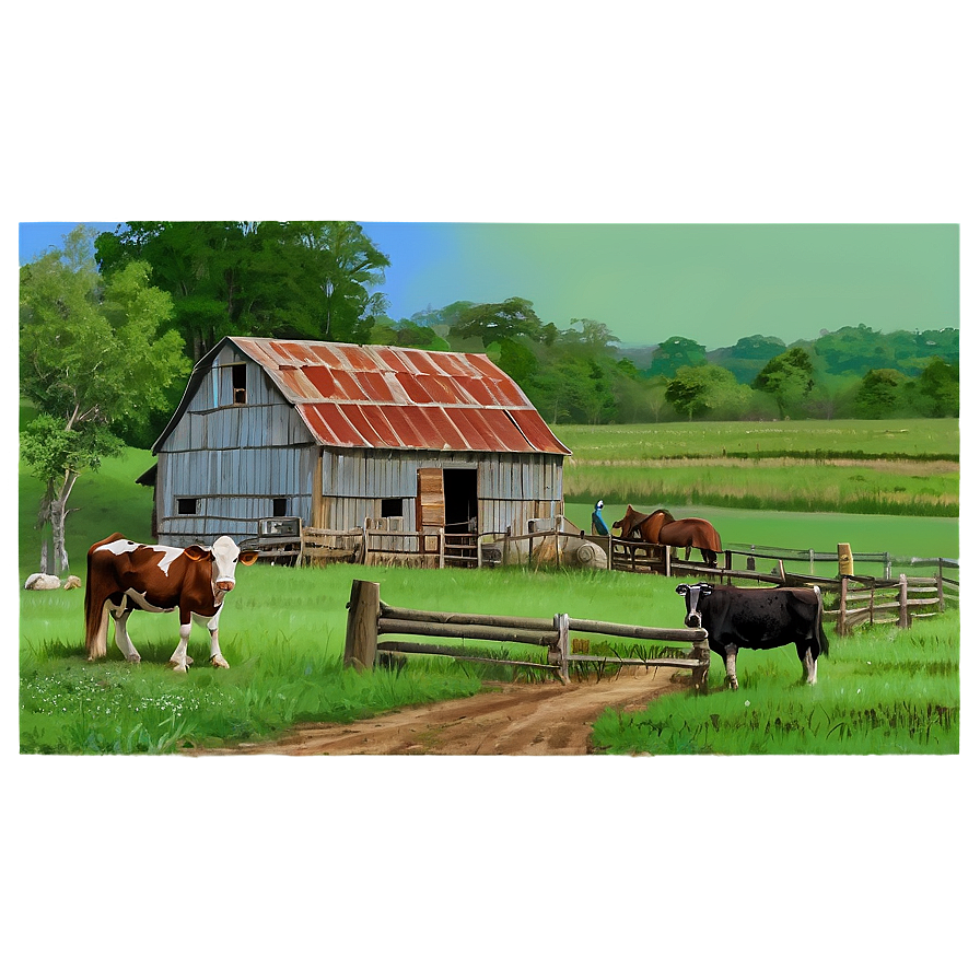 Tranquil Farm Life Png Dpl PNG Image