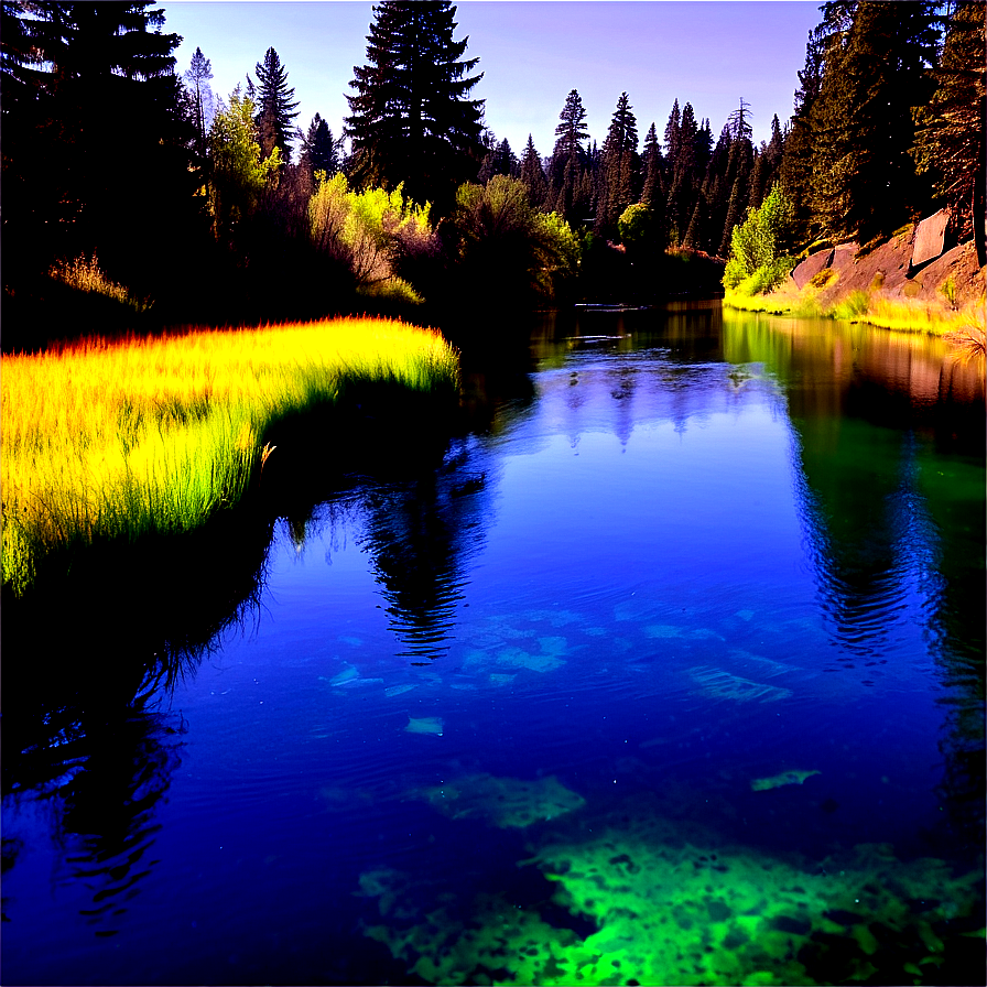 Tranquil Spokane River Png 06292024 PNG Image