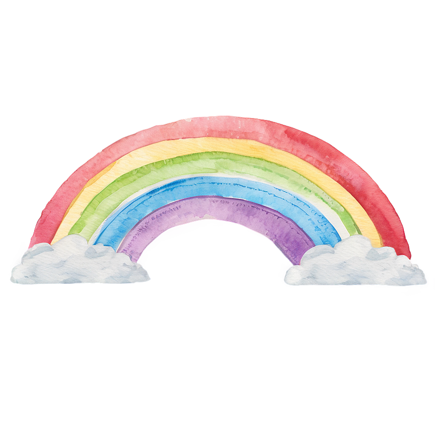 Tranquil Watercolor Rainbow Png Twh PNG Image