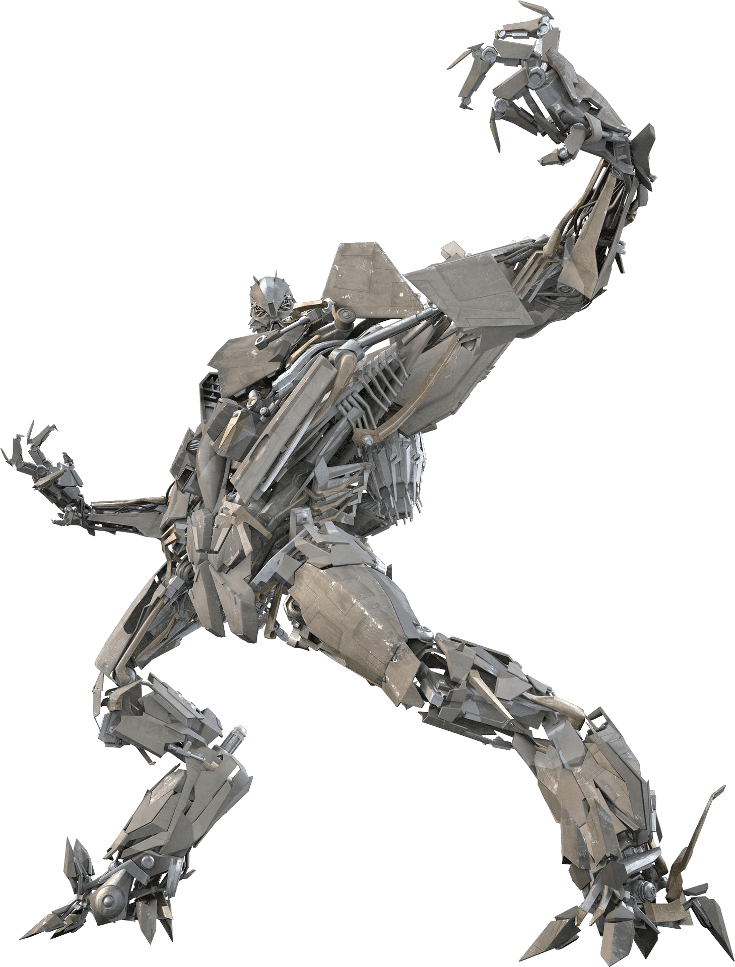 Transformers Mechanical Warrior Pose PNG Image