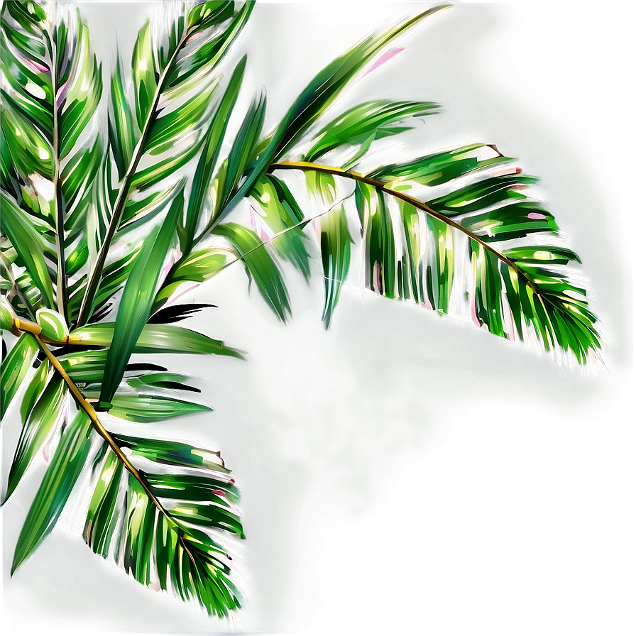 Transparent Background Palm Leaves Png 96 PNG Image