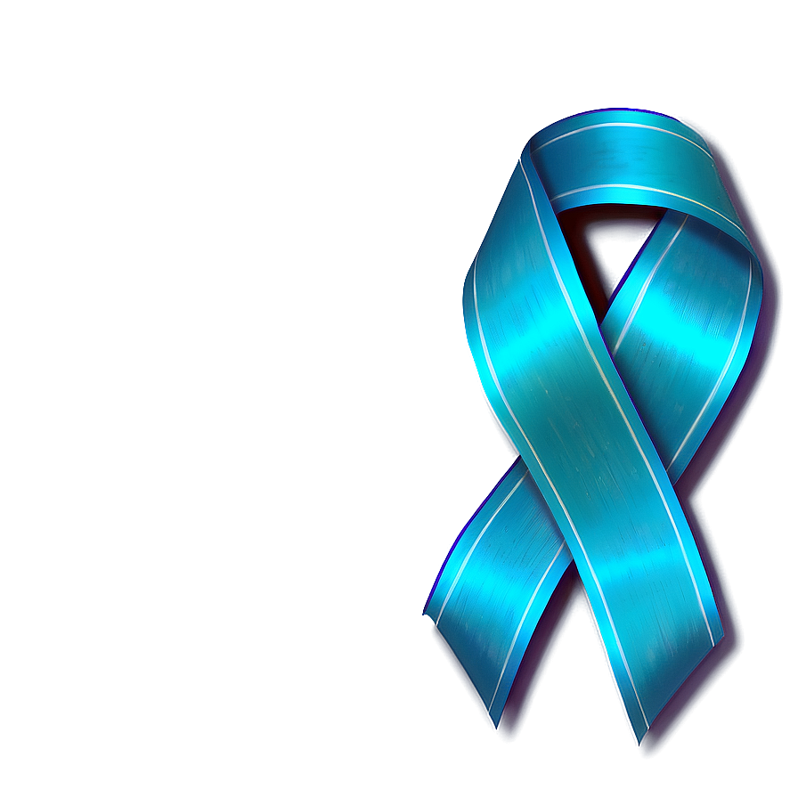 Transparent Background Teal Ribbon Png 06282024 PNG Image