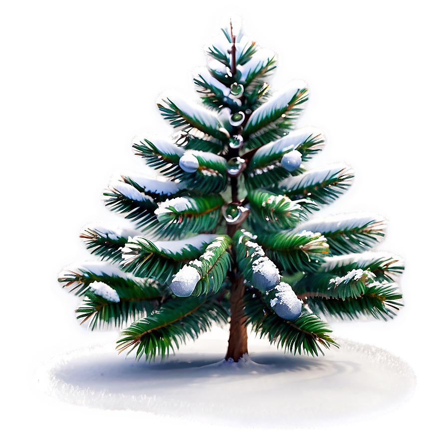 Transparent Christmas Tree In Snow Png 9 PNG Image