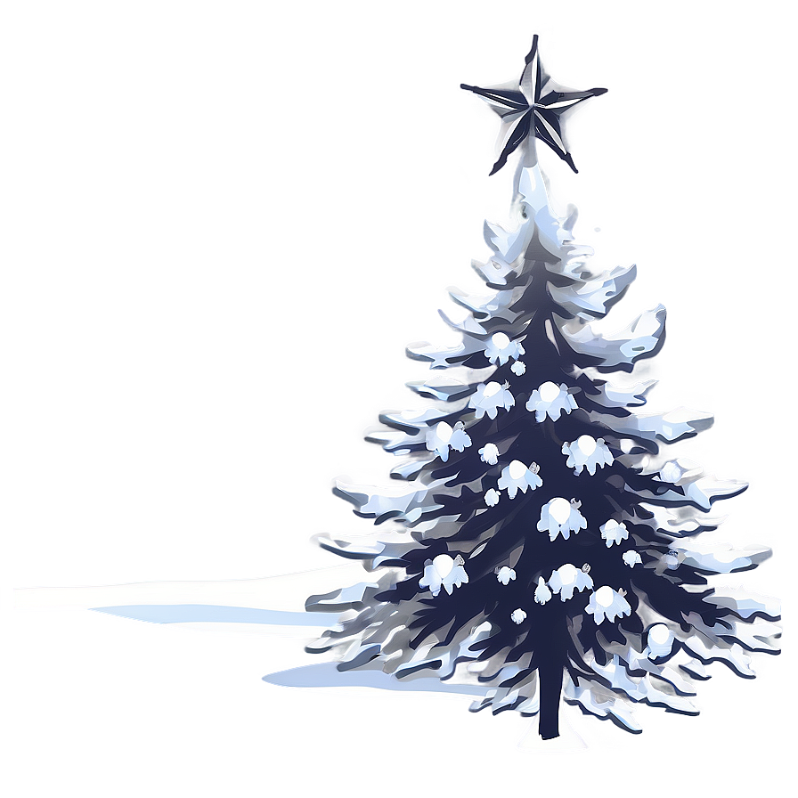 Transparent Christmas Tree In Snow Png Hqw71 PNG Image