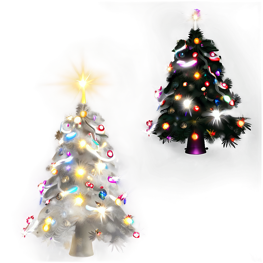 Transparent Christmas Tree With Lights Png 05262024 PNG Image