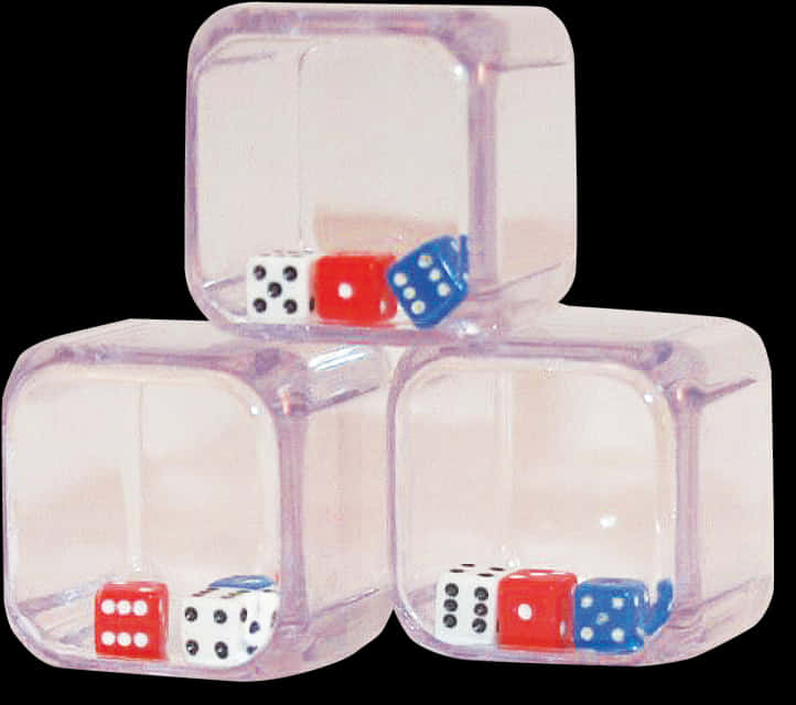 Transparent Dice Within Dice PNG Image