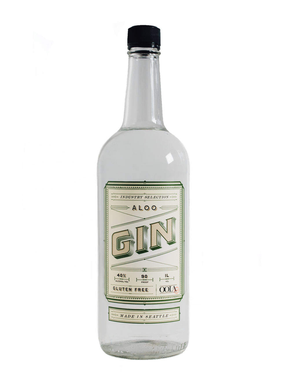 Transparent Gin Bottle Product Photography PNG Image