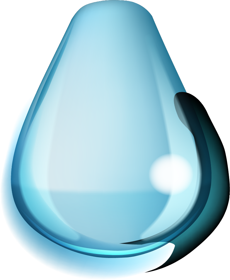 Transparent Water Drop Graphic PNG Image