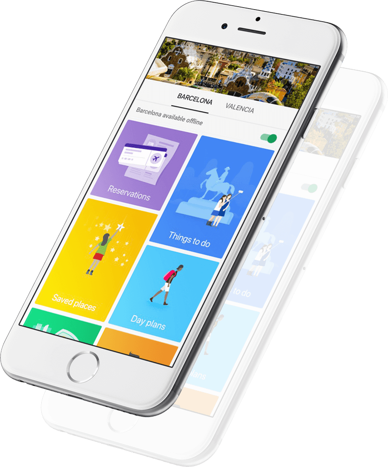 Travel App Interface Display PNG Image