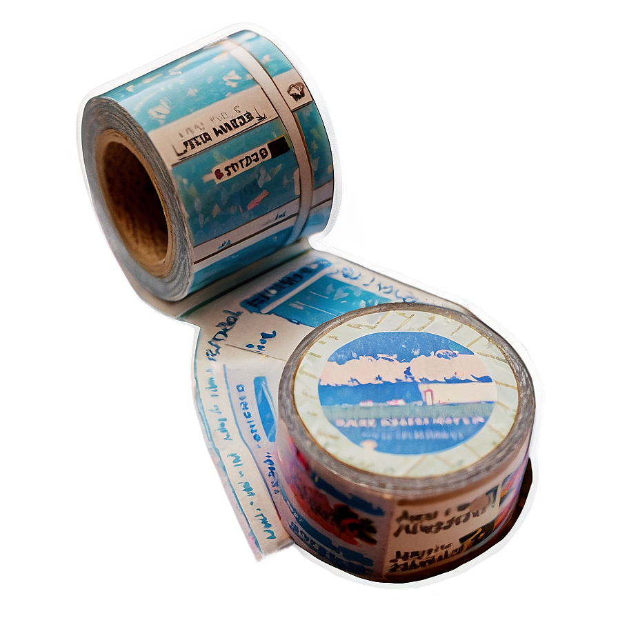 Travel Washi Tape Aesthetic Png Irv19 PNG Image