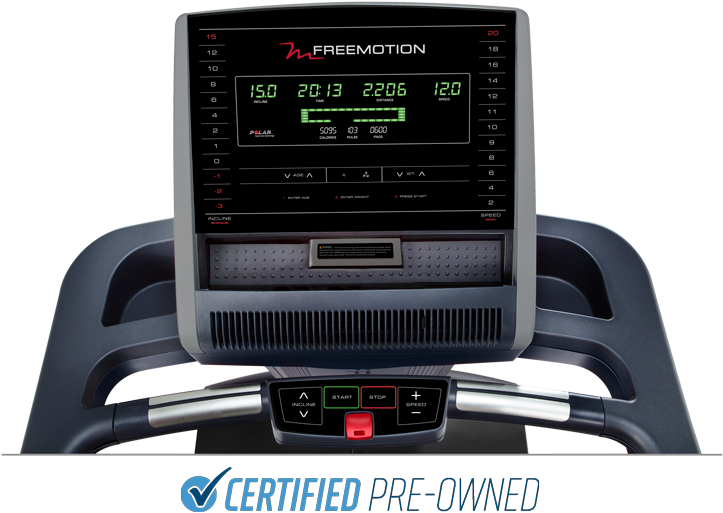 Treadmill Console Display Freemotion PNG Image