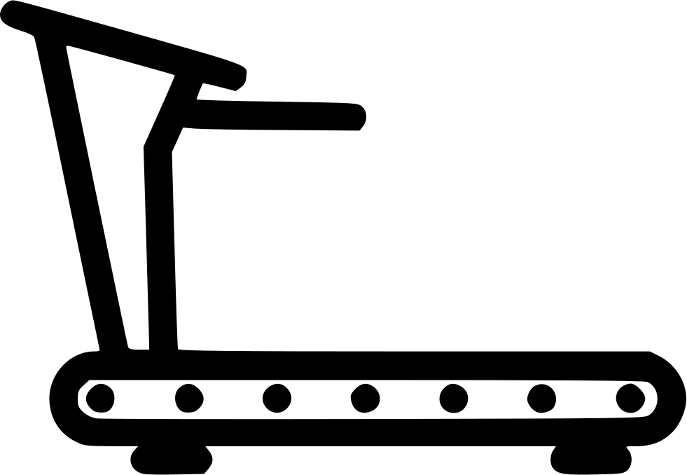 Treadmill Silhouette Outline PNG Image