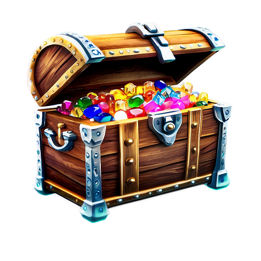 Treasure Chest With Jewels Png Uus PNG Image