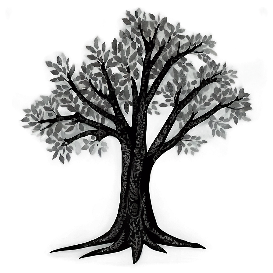 Tree Black And White B PNG Image