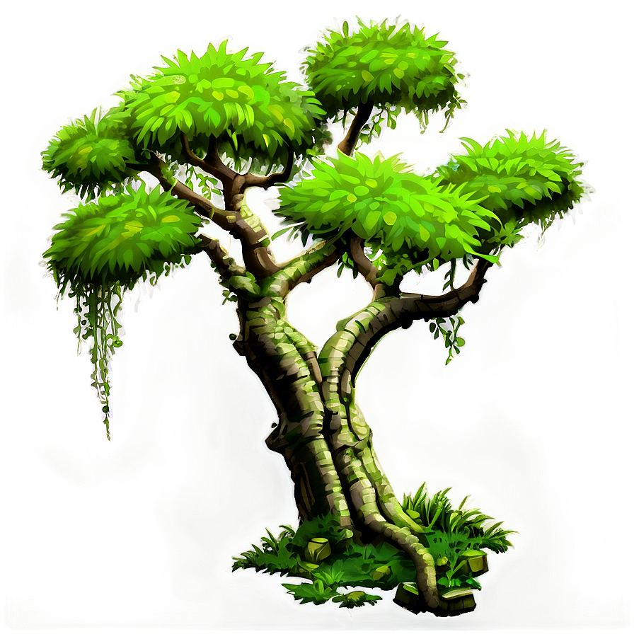 Tree Branch With Hanging Moss Png 05252024 PNG Image