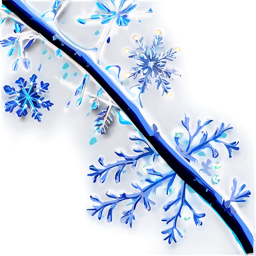 Tree Branch With Snowflakes Png Cry12 PNG Image