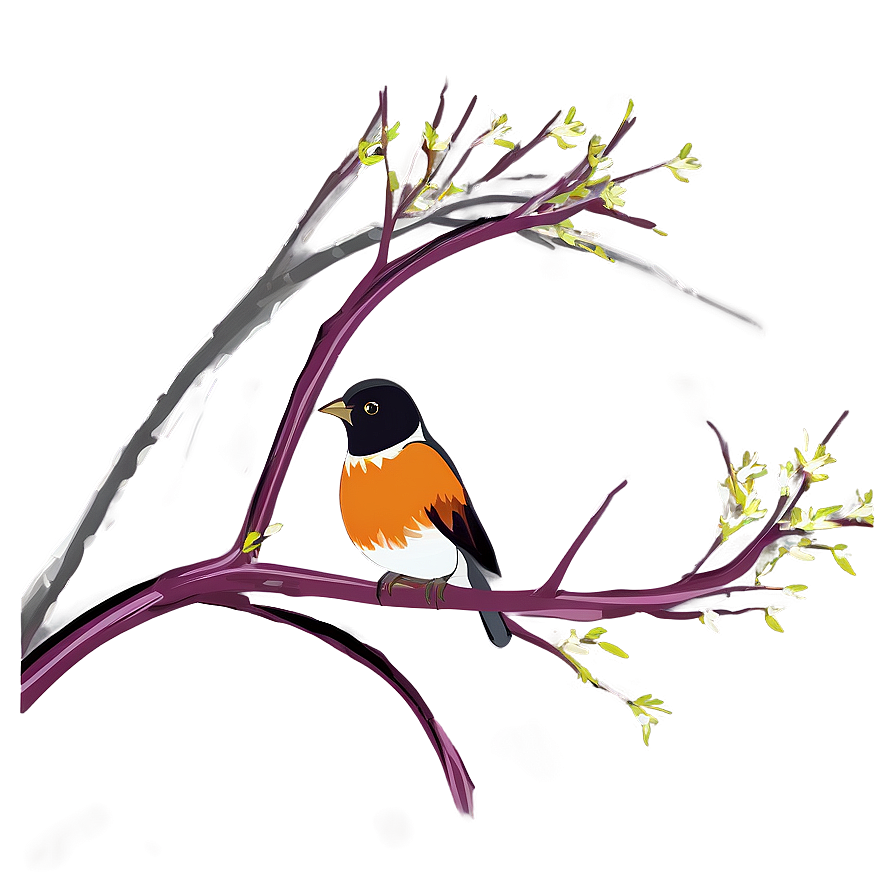 Tree Branches With Birds Png 06282024 PNG Image