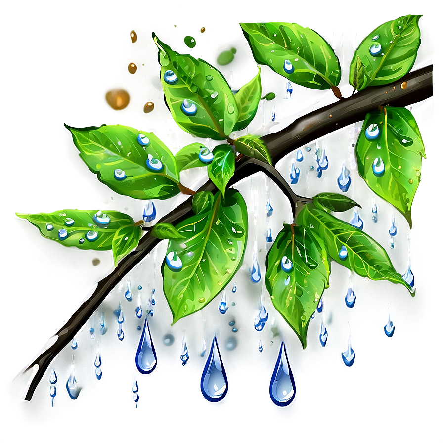 Tree Branches With Raindrops Png 06282024 PNG Image