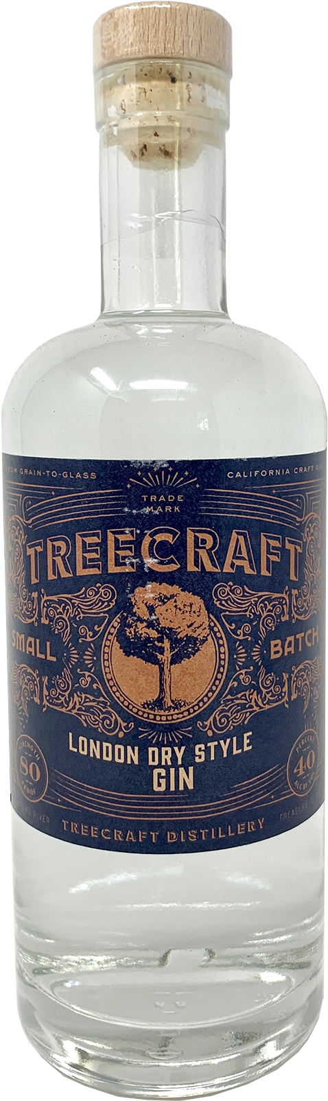 Tree Craft London Dry Gin Bottle PNG Image