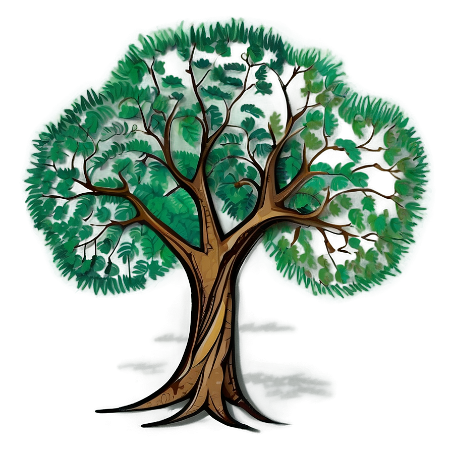 Tree Drawing C PNG Image