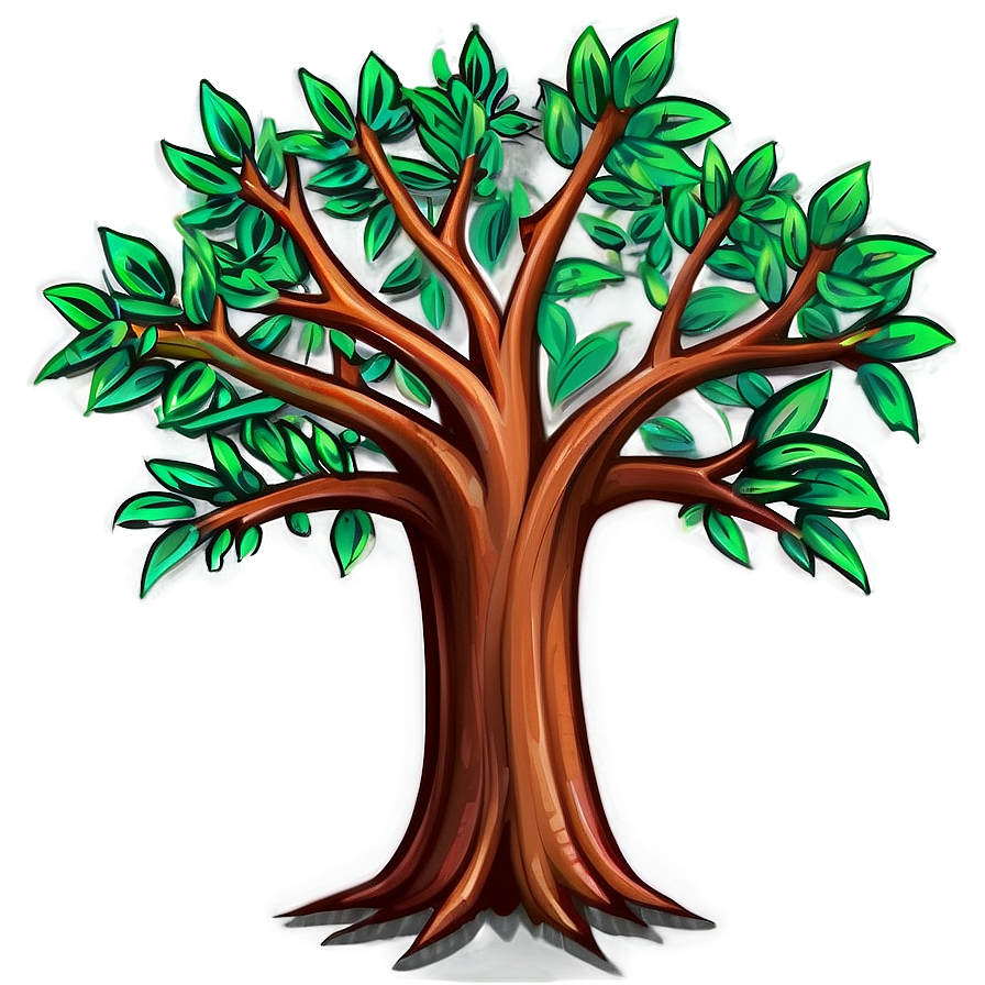 Tree Drawing D PNG Image