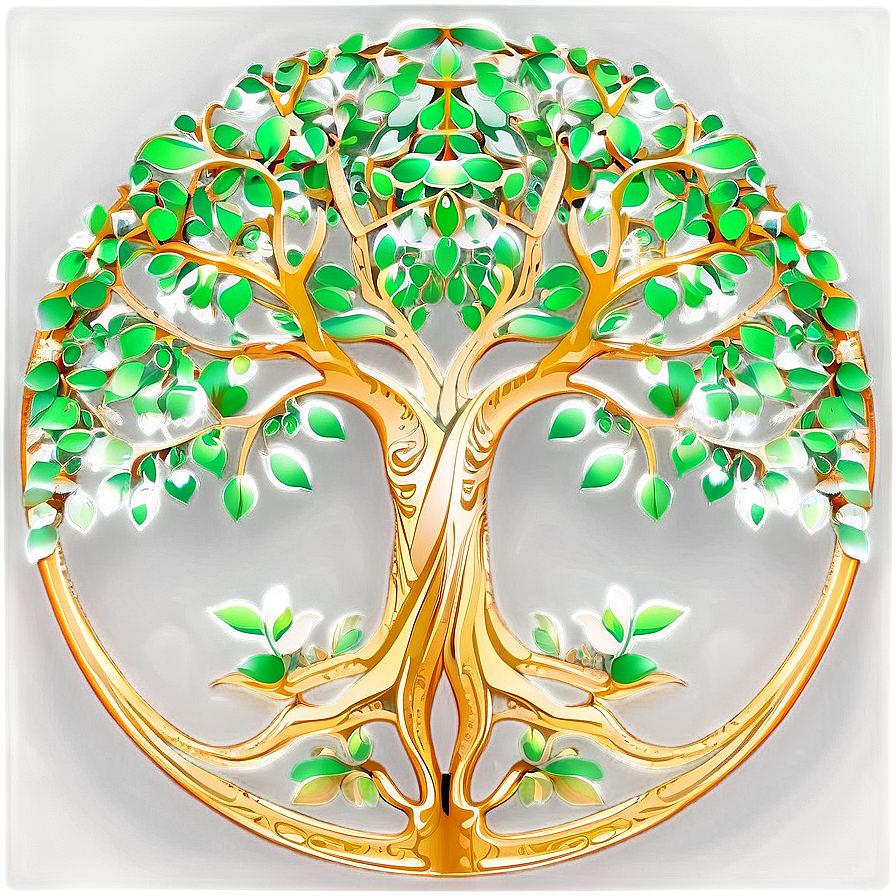 Tree Of Life In Eco Green Style Png Oge77 PNG Image