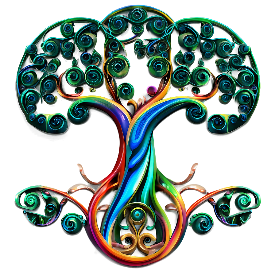 Tree Of Life With Abstract Swirls Png 47 PNG Image