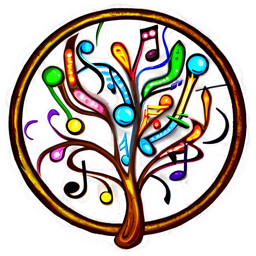 Tree Of Life With Musical Notes Png Kcy PNG Image