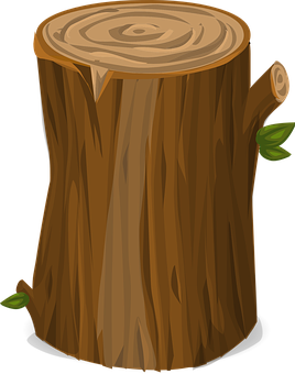 Tree Stump Illustration PNG Image