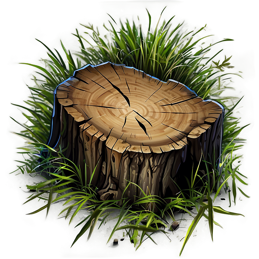 Tree Stump In Grass Png Urj PNG Image