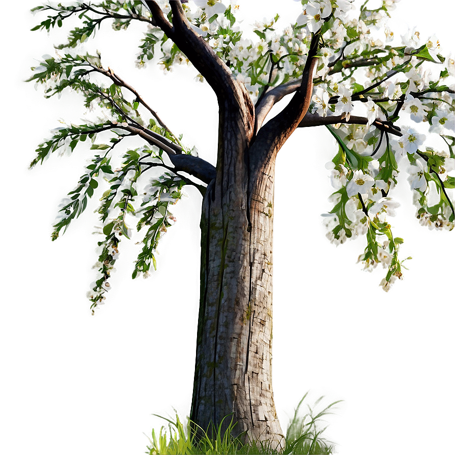 Tree Trunk In Spring Png 70 PNG Image