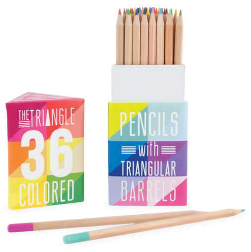 Triangular Colored Pencils Packaging PNG Image