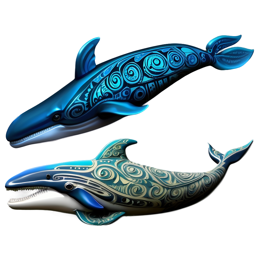 Tribal Art Whale Png 05232024 PNG Image